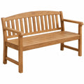 2-zits tuinbank van massief acaciahout, honingbruin, 120 x 60 x 88 cm