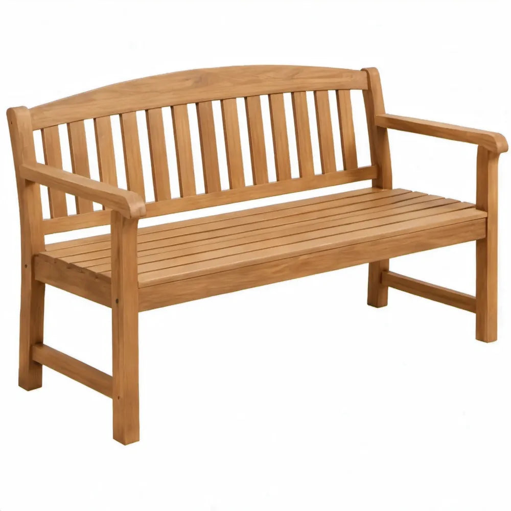 2-zits tuinbank van massief acaciahout, honingbruin, 120 x 60 x 88 cm