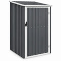 Metalen tuinkast 87 x 46 x 159 cm – Antraciet/Wit
