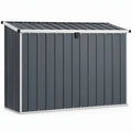 Metalen opbergschuur 180 x 100 x 130 cm in antracietgrijs en zilver